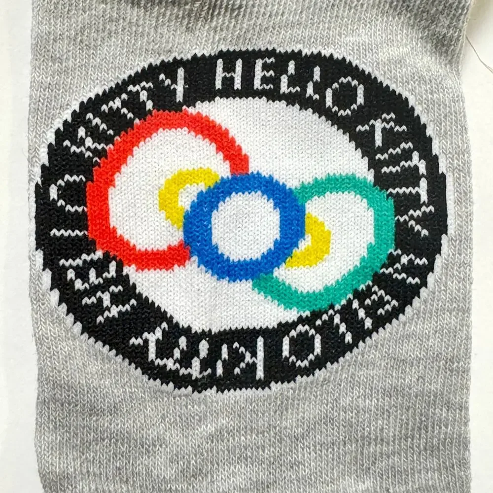 Hello Kitty RAINBOW BOW Olympics Medallion Socks NEW! Sanrio Limited Edition
